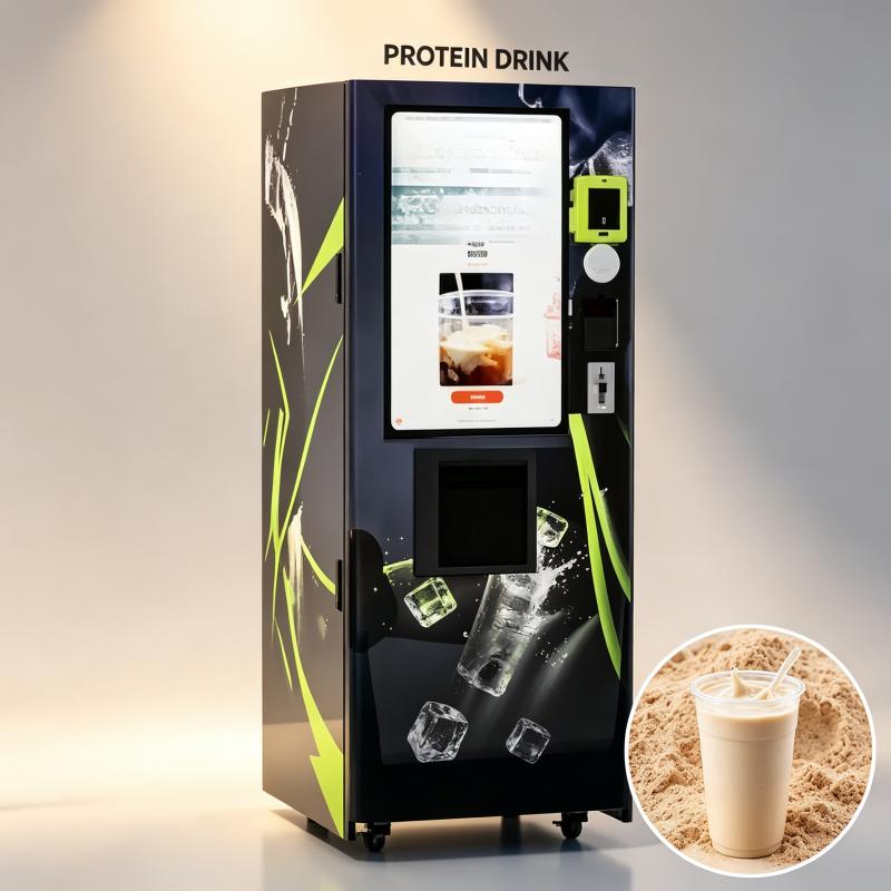 Nutrition For Fitness And Sports - 業務用プロテインシェイク自動販売機 自動パウダーディスペンサー フレッシュミキシング タッチスクリーン フィットネスセンター スポーツニュートリション
